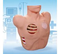 Life Size Thoracentesis and Drainage Training Model, PVC Anatomical Task Trainer for Chest Drain and Puncture Skill Practice, Medical Education and Demonstration Use