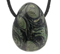 Life Source Plus Eldarit Drop Pendant Drop Pendant Drum Gemstone with Drilled Hole with Leather Strap