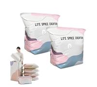 Life Space Creator Storage Bags, No Pump 3D Vacuum Storage Bags - Press & Seal, No Pump Needed, Extra Large Storage Bagsfor Clothes Blankets Bedding Comforters (M 2pcs)