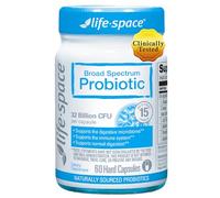 Life-Space Premium Broad Spectrum Probiotics, 2 Month Serving, 32 Billion CFU & 15 Diverse Strains, Formulated for Daily Digestive Health & Immune Health, Probiotics for Women & Men, 60 Veg Capsules