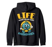 Life Tastes Better With Blueberries Zip Hoodie