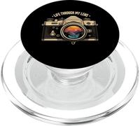 Life Through My Lens Camera Photographer Nature Sunset Art PopSockets PopGrip for MagSafe