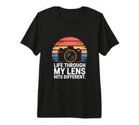 Life Through My Lens Hits Different Photography Premium T-Shirt