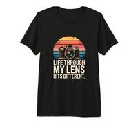 Life Through My Lens Hits Different Photography Premium T-Shirt