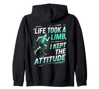 Life Took A Limb Amputation Prosthetic Arm Leg Amputee Zip Hoodie