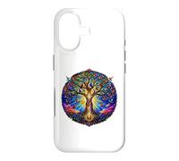 Life Tree Medieval Gothic Cathedral Mosaic Art Circle Case for iPhone 17