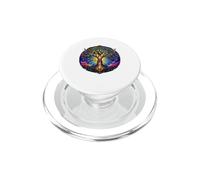 Life Tree Medieval Gothic Cathedral Mosaic Art Circle PopSockets PopGrip for MagSafe
