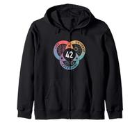 Life Universe Everything 42 Science Fiction Space Lovers Zip Hoodie