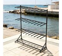 Life Vest Organizer Holder, Pool Maintenance Equipment Storage Rack, Pool Organizer for Towels Clothing Swim Rings(3-Tier)