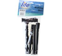 Life Healthcare Walking Stick for Women and Men, for Elderly Or Disabled, Folding Adjustable Height, Right Or Left Handed, Non-Slip Rubber Tip, Wrist Strap, Lightweight, Black