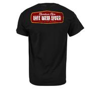 Life Well Lived Men's Retro Logo T-Shirt in Black | Size: Medium The Colourful Aura Black M