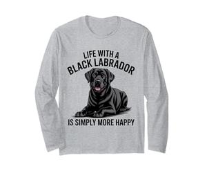 Life with A Black Labrador is Simply More Happy Labrador Long Sleeve T-Shirt