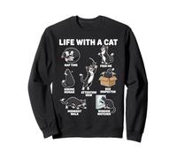 Life With A Cat Funny Cat Kitten Lover for Men Women Kids Sweatshirt