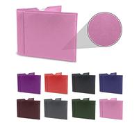 Life With Dignity Real Leather Disabled Blue Badge Holder and Timer Wallet Cover Disability Parking Permit Case Folder Hologram Safe - Pink