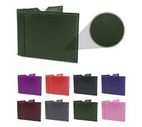 Life with Dignity Real Leather Disabled Blue Badge Holder and Timer Wallet Cover Disability Parking Permit Case Folder Hologram Safe - British Racing Green