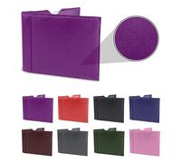 Life With Dignity Real Leather Disabled Blue Badge Holder and Timer Wallet Cover Disability Parking Permit Case Folder Hologram Safe - Purple