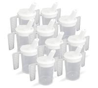 Life With Dignity Wing Handled Beaker - Pack of 10 | Adult Drinking Cup for Elderly, Dementia, Arthritis & Carpal Tunnel Syndrome - Adjustable Spout, 200ml Capacity