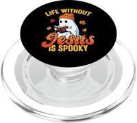 Life Without Jesus Is Spooky Christian Ghost Fall Halloween PopSockets PopGrip for MagSafe