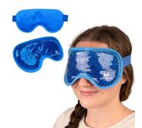 LIFE WORKS Gel eye mask, hot or cold therapy for puffy eyes, dark circles, headaches and migraines, soft gel beads and liquid filler for comfort