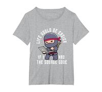 Life Would Be Easier If I Had The Source Code | Ninja Coder T-Shirt, Women's Plus, Heather Grey, 2X