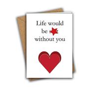 Life Would Suck Without You, Funny Rude Love Anniversary Valentine A5 Greeting Card