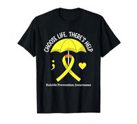 Life Yellow Umbrella Ribbon Suicide Prevention Awareness T-Shirt