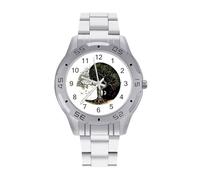 Life Yin and Yang Tree Quartz Wrist Watch Stainless Steel Watches for Men Women Easy to Read