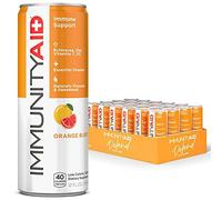 LifeAid Immunity Aid Support Blend Echinacea, Zinc, Astragalus and Vitamin C No Artificial Flavors or Sweeteners Contains 100% Clean, Vegan and Gluten-Free No Caffeine 12-oz. Can, Orange Burst