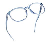 LifeArt Blue Light Blocking Glasses, Computer Reading Glasses, Gaming Glasses, TV Glasses for Women Men, Anti Glare (Clear Blue, 2.50 Magnification)