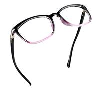 LifeArt Blue Light Blocking Glasses, Computer Reading Glasses, Gaming Glasses, TV Glasses for Women Men, Anti Glare (Black Purple, 1.75 Magnification)