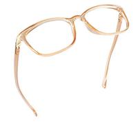 LifeArt Blue Light Blocking Glasses, Computer Reading Glasses, Gaming Glasses, TV Glasses for Women Men, Anti Glare (Champagne, 2.00 Magnification)