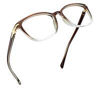 LifeArt Blue Light Blocking Glasses, Computer Reading Glasses, Gaming Glasses, TV Glasses for Women Men, Anti Glare (Clear Brown, 2.50 Magnification)