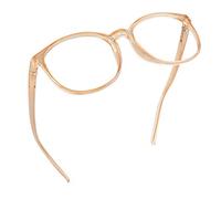 LifeArt Blue Light Blocking Glasses, Computer Reading Glasses, Gaming Glasses, TV Glasses for Women Men, Anti Glare (Champagne, 2.00 Magnification)