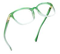 LifeArt Blue Light Blocking Glasses, Computer Reading Glasses, Gaming Glasses, TV Glasses for Women Men, Anti Glare (Clear Green, 1.50 Magnification)