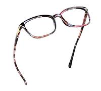 LifeArt Blue Light Blocking Glasses, Computer Reading Glasses, Gaming Glasses, TV Glasses for Women Men, Anti Glare (Pink Floral, 0.25 Magnification)