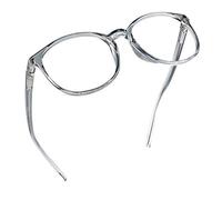 LifeArt Blue Light Blocking Glasses, Computer Reading Glasses with Spring Hinge, Gaming Glasses, TV Glasses for Women and Men, Anti Glare (Clear Grey, No Magnification)