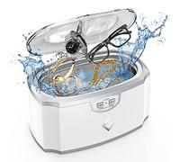 LifeBasis Ultrasonic Cleaner, Professional Jewellery Cleaner 45KHZ 420ML Ultrasonic Jewellery Cleaner Silver Cleaner with Watch Stand for Jewellery,Glasses,Watches,Dentures,Coins,Guiness Surger Cans