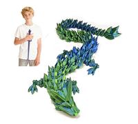 LifeBeWise 24 Inch Large 3D Printed Dragon, 3D Printed Animals Fidget Toy Articulated Crystal Dragon, Large Dragons Present, Home Office Decor Executive Desk Toys