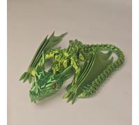 LifeBeWise 3D Printed Dragon, 12 Inch Articulated Dragon with Wings, Flying Crystal Dragons 3D Printed Animals, Birthday Gift, Home Decor Executive Desk Toys