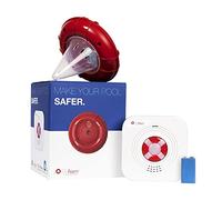 Lifebuoy Pool Alarm System - Pool Motion Sensor - Smart Pool Alarm That is Application Controlled. Powerful Sirens Blare at Poolside and Indoors