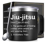 Lifecapido Jiu Jitsu Gifts for Men, Jiu Jitsu Definition 14 oz Insulated Coffee Mug, Birthday Christmas Gifts for Jiu Jitsu Lovers, Jiu Jitsu Players, Jiu Jitsu Coach, Black