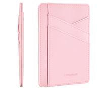 LifeChé Minimalist Wallet with AirTag Holder Credit Card Holder Slim Wallet for Men, Leather Front Pocket Wallet Compact Small Card Holder Travel Thin Card Case ID Window RFID Blocking Card Organizer