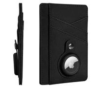 LifeChé Minimalist Wallet with AirTag Holder Credit Card Holder Slim Wallet for Men, Leather Front Pocket Wallet Compact Small Card Holder Travel Thin Card Case ID Window RFID Blocking Card Organizer,