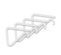 LifeChic Tablecloth Clips Set 4 Plastic 5x4cm White Clear - Table Cloth Clips 1-3cm