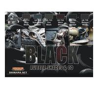 LifeColor Black Rubber Shades & Co Acrylic Paint Set (6x22ml) CS27