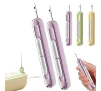 LIFECOSM 2 in 1 Needle Threader Seam Ripper,Plug-in Needle Threader,Stretchable Remover Needle Threading Tool for Hand Sewing Knitting Craft Quilting Supplies