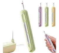 LIFECOSM 2 in 1 Needle Threader Seam Ripper,Plug-in Needle Threader,Stretchable Remover Needle Threading Tool for Hand Sewing Knitting Craft Quilting Supplies