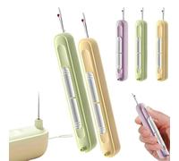 LIFECOSM 2 in 1 Needle Threader Seam Ripper,Plug-in Needle Threader,Stretchable Remover Needle Threading Tool for Hand Sewing Knitting Craft Quilting Supplies