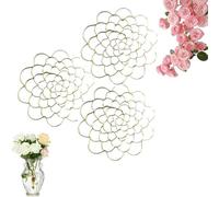 LIFECOSM 3Pcs Auxiliaryn Stainless Steel Floral Grid Organizer,Plant Flowers Stem Grid Holder Insert,Easy Arranger Flower Arrangement Holder for Vase Stems Bouquets (Gold-5in)