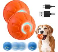 LIFECOSM Interactive Pet Toy Automatic Rolling Ball Dog Toy,Electric Dog Ball Toy with LED Flash Light,Rechargeable USB Automatic Bouncing Balls,360° Smart Automatic Rolling Ball Toy for Dog Cat